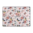 thumbnail image 7 of Area Rugs For Living Room Decor - Rose Flowers Butterfly Bird Soft Anti Slip Throw Washable Rugs 5x7 For Bedroom, Indoor Carpet For Bedroom Living Room 80x58In, 7 of 7