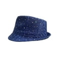 thumbnail image 3 of Top Headwear Womens Glitter Sparkle Fedora Hat - Royal, 3 of 4