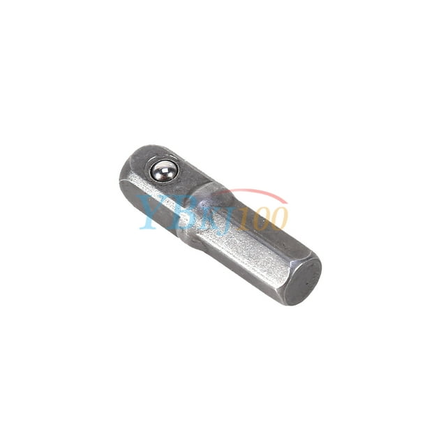 Adaptador De Casquillo De Taladro De Cáscara Hexadecimal De Bricolaje, Acero Cromado 1/4 '' Adaptador De Transmisión Romando 25 Mm Con Resorte Cargado, Adecuado Para