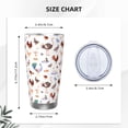 thumbnail image 4 of Fotbe Farm Birds Goose Pattern 20 oz Tumbler Stainless Steel Vacuum Insulated Coffee Ice Cup Double Wall Travel Flask Leak-proof Coffee Cup-Straw Three-piece Set, 4 of 8