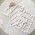 thumbnail image 4 of KAUOD Toddler Girls Polka Dot Summer Outfits Soft Short Sleeve Shirt Pants Set Lightweight Trendy Casual Comfy Clothes, 4 of 5