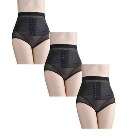 

Womens Underwear Brief Lace High Waist Shapewear Waist Trainer Corset Panties3PC