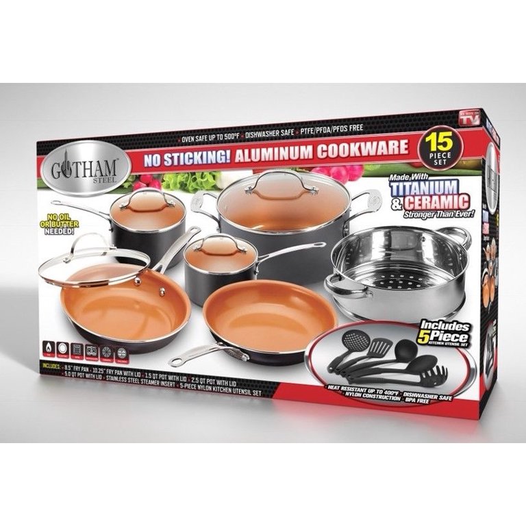 Gotham Steel 12 Piece Nonstick Cookware Set