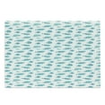 thumbnail image 1 of Fish Cutting Board, Doodle Art of Ocean Animal Silhouettes Aquatic Underwater Life, Decorative Tempered Glass Cutting and Serving Board, Large Size, Mint Green White, by Ambesonne, 1 of 1