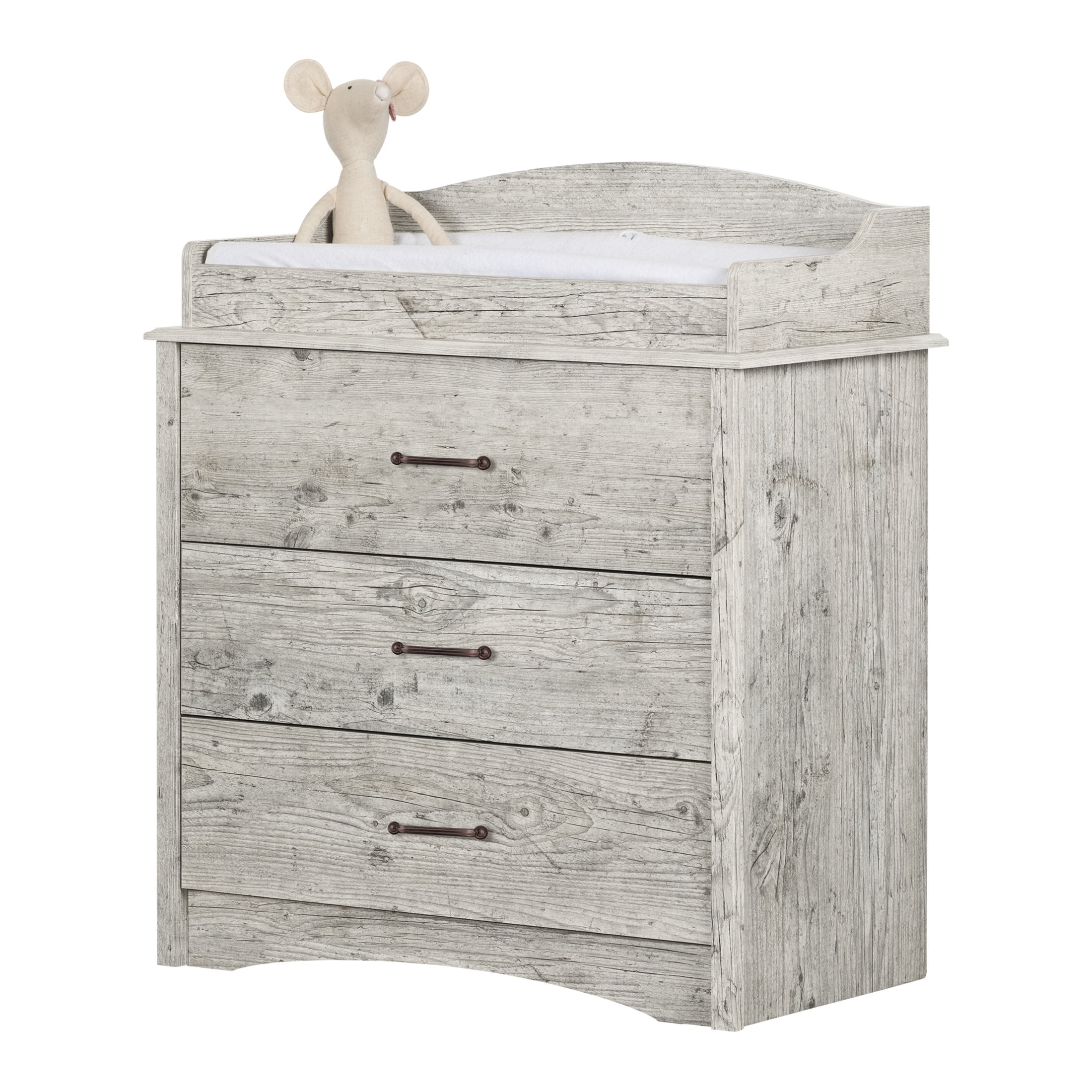 South Shore Helson Changing Table with Drawers, Seaside Pine