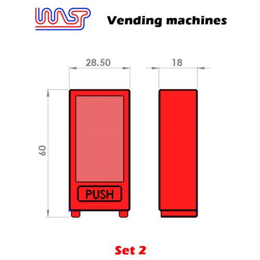 Slot Car Scenery Drink Vending Machine Set of 3 1:32 Scale WASP Set 2