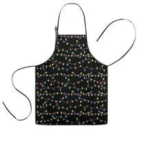Multicolor Christmas Light Pattern Kids Aprons for Girls and Boys,Adjustable Neck Strap Toddler Aprons for Kids Cooking Baking