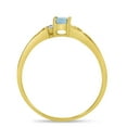 thumbnail image 5 of 10k Yellow Gold Oval Aquamarine And Diamond Ring, 5 of 6