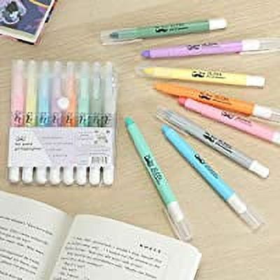 YISAN No Bleed Gel Highlighters-8 Pastel Bible Study Colors,Crayon Marker,902249