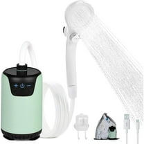 MAXVINI Portable Shower, 8000mAh Rechargeable Camping Shower Pump with LED Display & IPX8 Waterproof, Electric Outdoor Camp Shower, Ideal for Camping, Travel, Car Washing