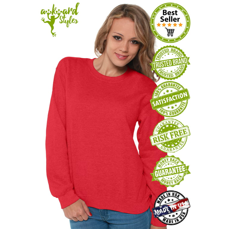 Red Sweatshirt Red Sweater Red Hoodie for Christmas Celebration Basic Plain  Red Outfit for Men Women Adult Red Clothing S M L XL 2XL Plus Size