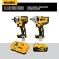 thumbnail image 2 of Llave de impacto DEWALT 20 V MAX inalámbrica para 2 herramientas con batería de 5 Ah, 2 of 4