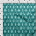 thumbnail image 3 of oneOone Cotton Silk Teal Green Fabric Abstract Craft Projects Decor Fabric Printed By The Yard 42 Inch Wide, 3 of 5