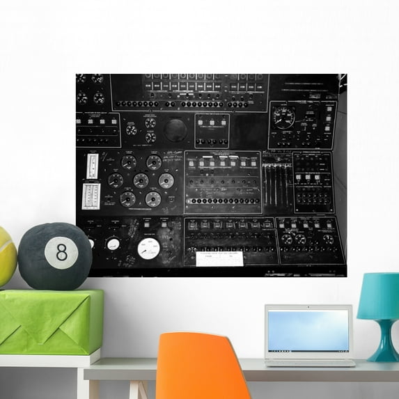 Control Board Wall Mural Decal by Wallmonkeys Vinyl Peel and Stick Graphic (36 in W x 27 in H)