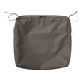 thumbnail image 4 of Classic Accessories 18 x 18 x 2 in. Ravenna Thick Outdoor Dining Chair Seat Cushion, Dark Taupe, 4 of 16