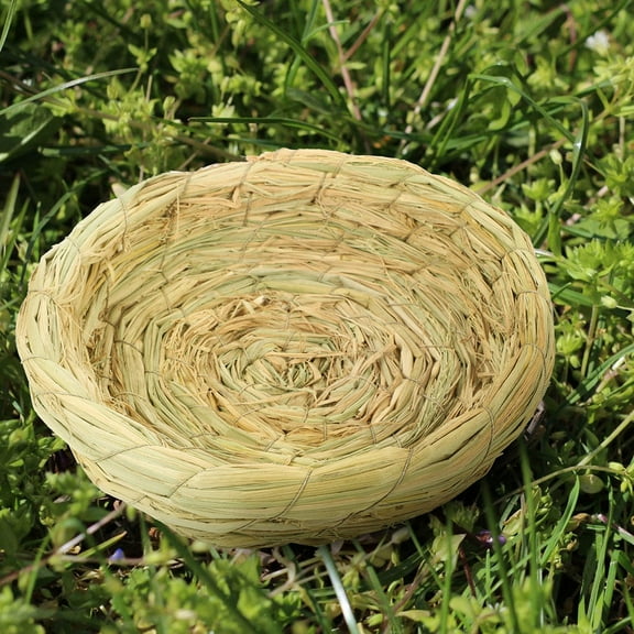 GAXIRE Comfortable Woven Straw Bird Nest for Birds Rabbits with Easy Clean Design