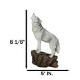thumbnail image 2 of Woodlands Wildlife Mystical Alpha Gray Wolf Howling to The Moon Figurine Decor, 2 of 8