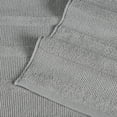 thumbnail image 3 of BNM Ribbed Cotton Bath Towels, Set of 3, Silver, 3 of 8