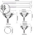 thumbnail image 1 of Dvruxg Metal Stainless Steel Funnel, Large Medium Small Funnel Set of 3, Mini Funnels for Kitchen Use Filling Bottles Flask Cooking, 2 Brushes, 1 of 5