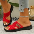 thumbnail image 4 of Willtoo Orthopedic Sandals for Women Arch Support Summer Flat Sandals Wide Non Slip Slip on Sneakers Comfortable 2026 Foam Shoes, 4 of 7