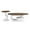 Brown+White, variant on GZXS 2 Piece Nesting Table Set, Oval Coffee Table with Storage Drawer, Small Round Side Table, White Faux Marble Top with Black Metal Frame, for Living Room & Home Decor