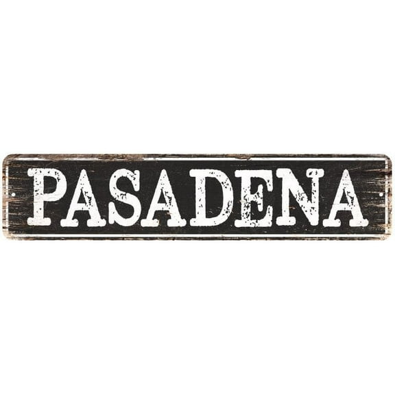 PASADENA Gift Chic Metal Sign Home Decor Cities 4x18 204180007184
