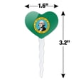 thumbnail image 6 of State of Washington Flag Heart Love Cupcake Picks Toppers Decoration Set of 6, 6 of 6