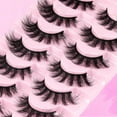 thumbnail image 6 of Veleasha Cat Eye Lashes Wispy Lashes Lightweight Eyelashes Dramatic False Eyelashes Clear Band Lashes Look Like Eyelash Extensions 9-17MM 7 Pairs Pack (Rio Vista), 6 of 14