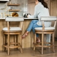thumbnail image 5 of Open Box Maven Lane Kitchen Swivel Stool Weathered Oak, Bar Height 2 Pack, 5 of 6