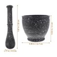 thumbnail image 4 of ELAYARD 1Set Large Capacity Black Pestle Set Grinding Bowl for Home Seasoning and Sauce, 4 of 7