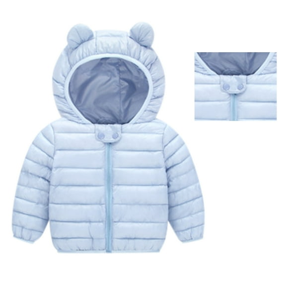 Infant Coat Light Weight Water-Resistant Bear with Hooded Down Jacket Winter Jacket 6-12 Months