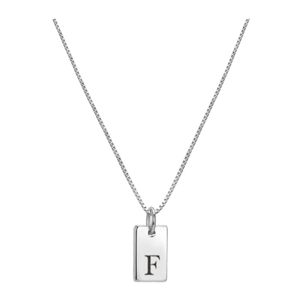 Collares iniciales para las mujeres chapado en plata Letra Collar delicado nombre de plata Collar etiqueta inicial Collares colgantes para las mujeres de moda joyería de plata