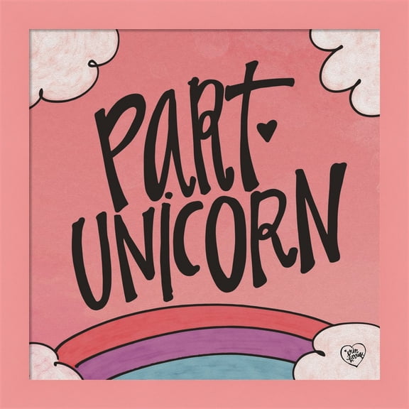 Great Art Now Part Unicorn by Erin Barrett, Framed Wall Art, 14W x 14H