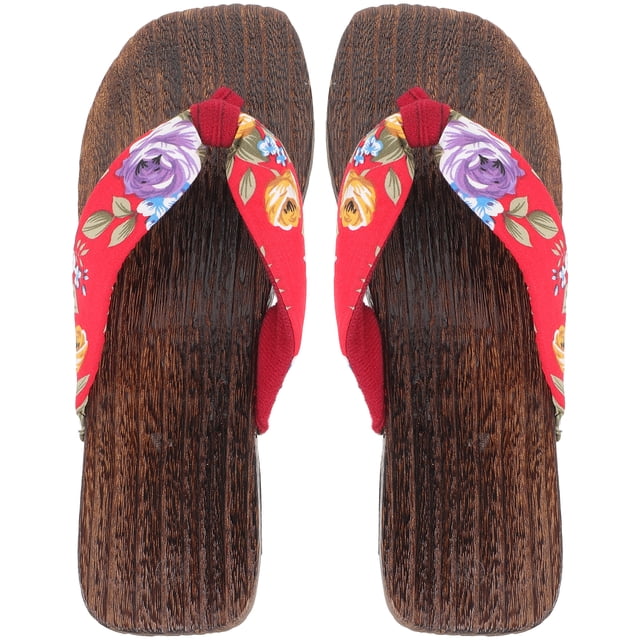 par de zuecos japoneses de madera, sandalias delicadas para mujer, zapatos de uso diario (38)