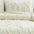 thumbnail image 3 of Lush Decor 100% Polyester Avon Textured Ruffle Quilt White 3Pc Set Full/Queen, 3 of 11