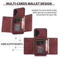 thumbnail image 2 of Dteck Case for Samsung Galaxy A32 5G 6.4-inch,Shockproof Rubber Case Card Holder Wallet Hybrid Leather Kickstand Protective Lightweight Cover for Galaxy A32 5G,Winered, 2 of 6