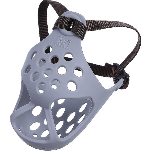 Dog Muzzle For Short Snout Dogs, Soft Silicone Muzzle For Biting Chewing, Ideal For Flat-faced Aggressive Dogs