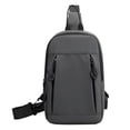 thumbnail image 5 of InsCrazy Mens Sling Bag, Large Capacity Chest Bag Casual Shoulder Bag Lightweight Crossbody Handbag for Travel Outdoor Activities, 5 of 6