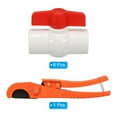 Uxcell Ball Valve, PVC Socket Type Shutoff Valve with Pipe Cutter for