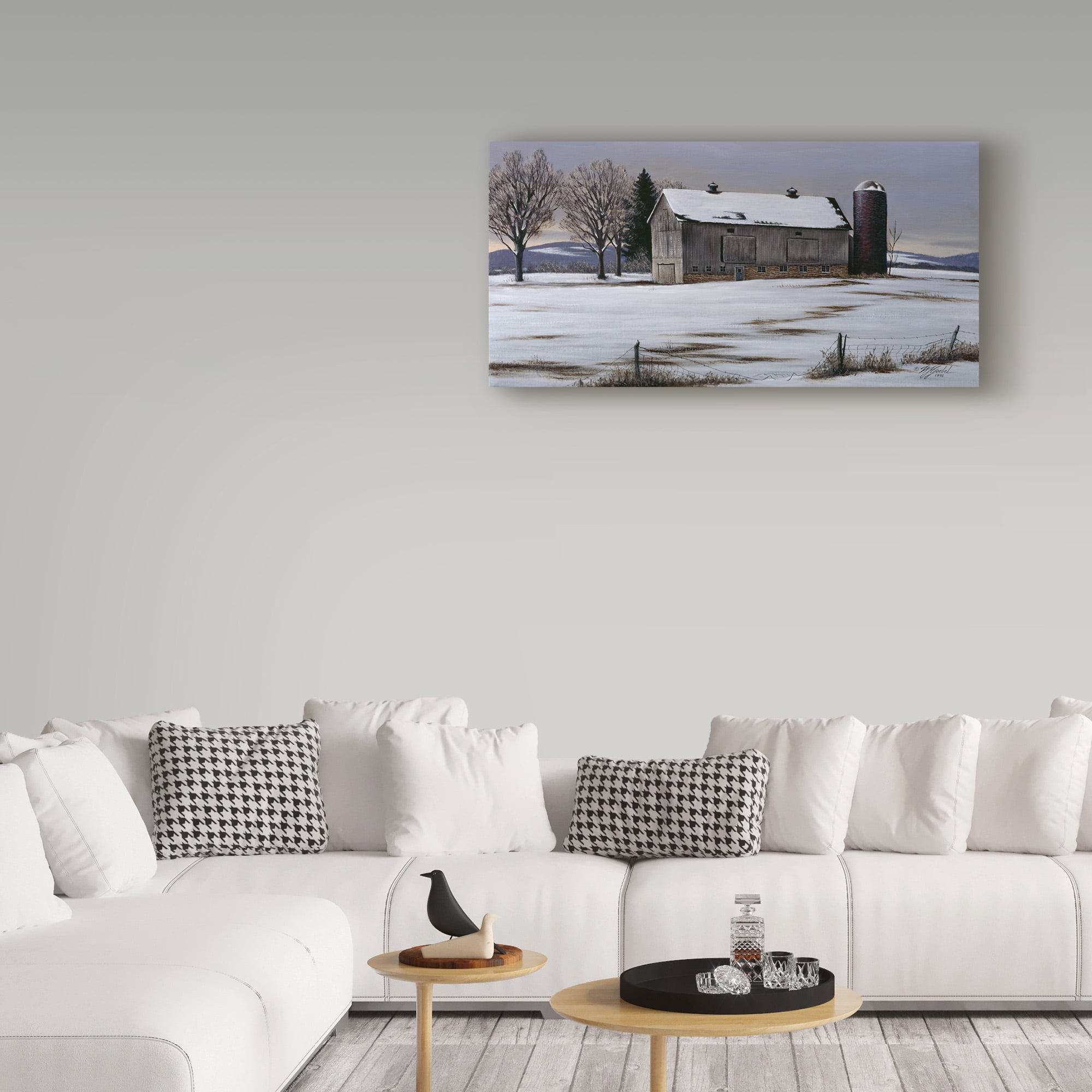 Trademark Fine Art 'Winter Barn' Canvas Art by Wilhelm Goebel