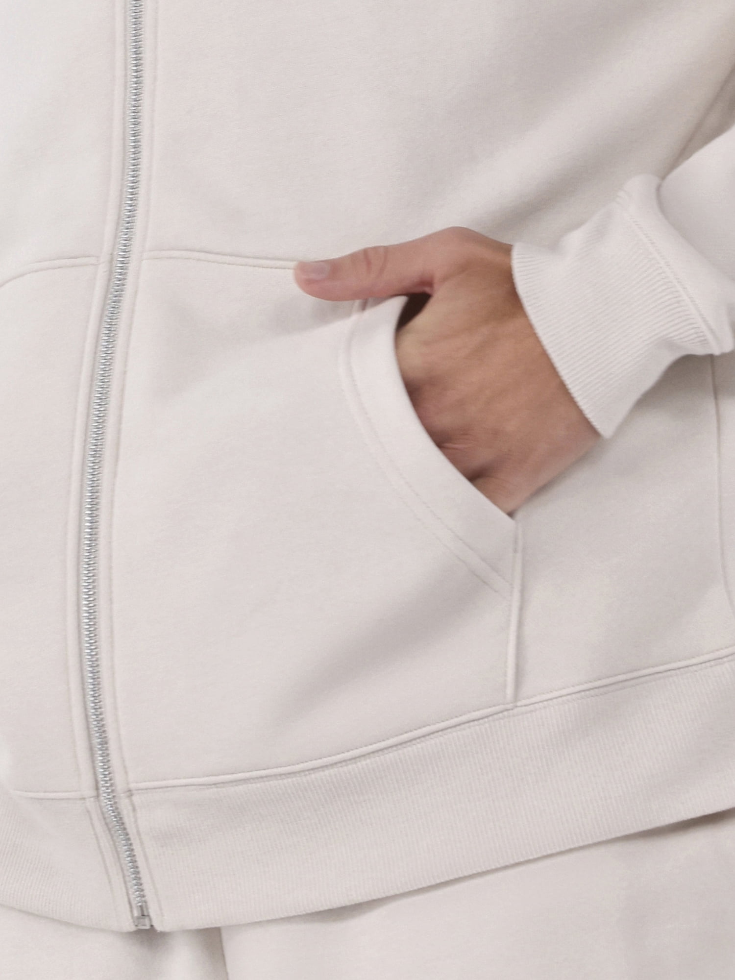 No Boundaries Zip Hoodie with Long Sleeves, Men's & Big Men's