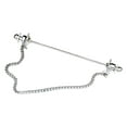 thumbnail image 2 of Pasador de barra de cuello para hombres, con insignias de cadena, , Clips de , decoración de joyería, regalos de 70mm , Plata, 2 of 7