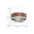 thumbnail image 6 of Stainless Steel 8mm Brown IP-plated Brushed & Polished Band Size: 13; for Adults and Teens; for Women and Men, 6 of 6