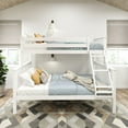 thumbnail image 2 of Plank+Beam Solid Wood Twin XL over Queen Bunk Bed for Adult, White, 2 of 7