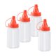 thumbnail image 5 of 4 piezas pequeñas botellas exprimibles botella de condimento a prueba de fugas botellas de condimento botella roja, 5 of 8