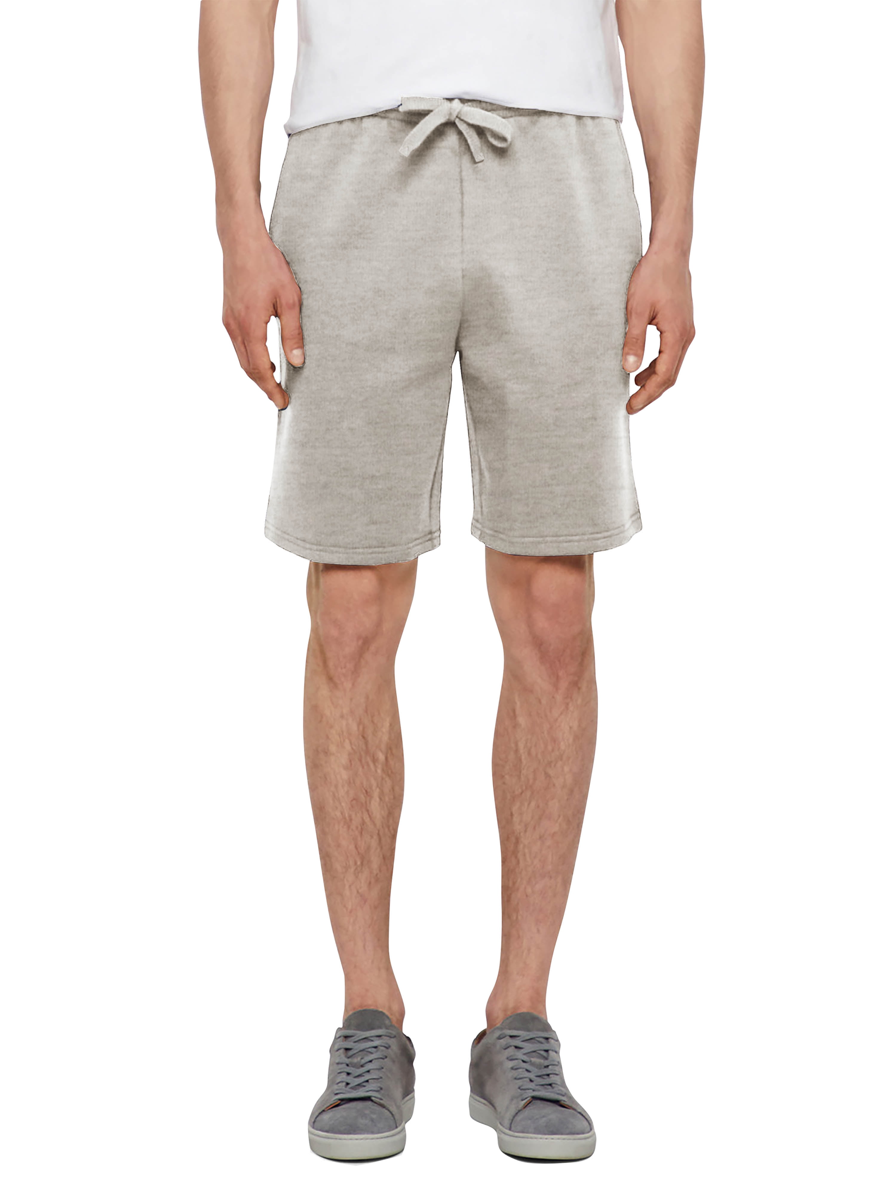 grey fleece shorts mens