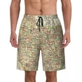 thumbnail image 1 of Men Board Shorts World Map Y2K Funny Swimming Trunks Colorful Geographic Quick Dry Trendy Large Size Beach Shorts, 1 of 5