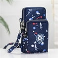 thumbnail image 1 of Woman‘s Cell Phone Bag with Large Capacity Wrist Strap Prints Design for Outdoor School Office Commute, 1 of 2