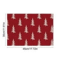 thumbnail image 2 of Bwiyojiz Home Decor Christmas Linen Placemat Washable Stain-counteractive Insulation Table Mat Red Print Decoration Holiday, Gifts for Mom, Red, 2 of 6