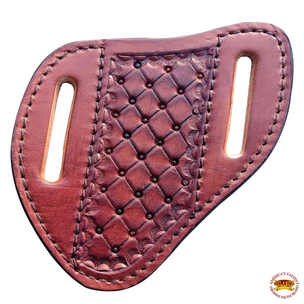 Large Hilason Leather Angled Knife Scabbard Sheath Cover Hand Tooled